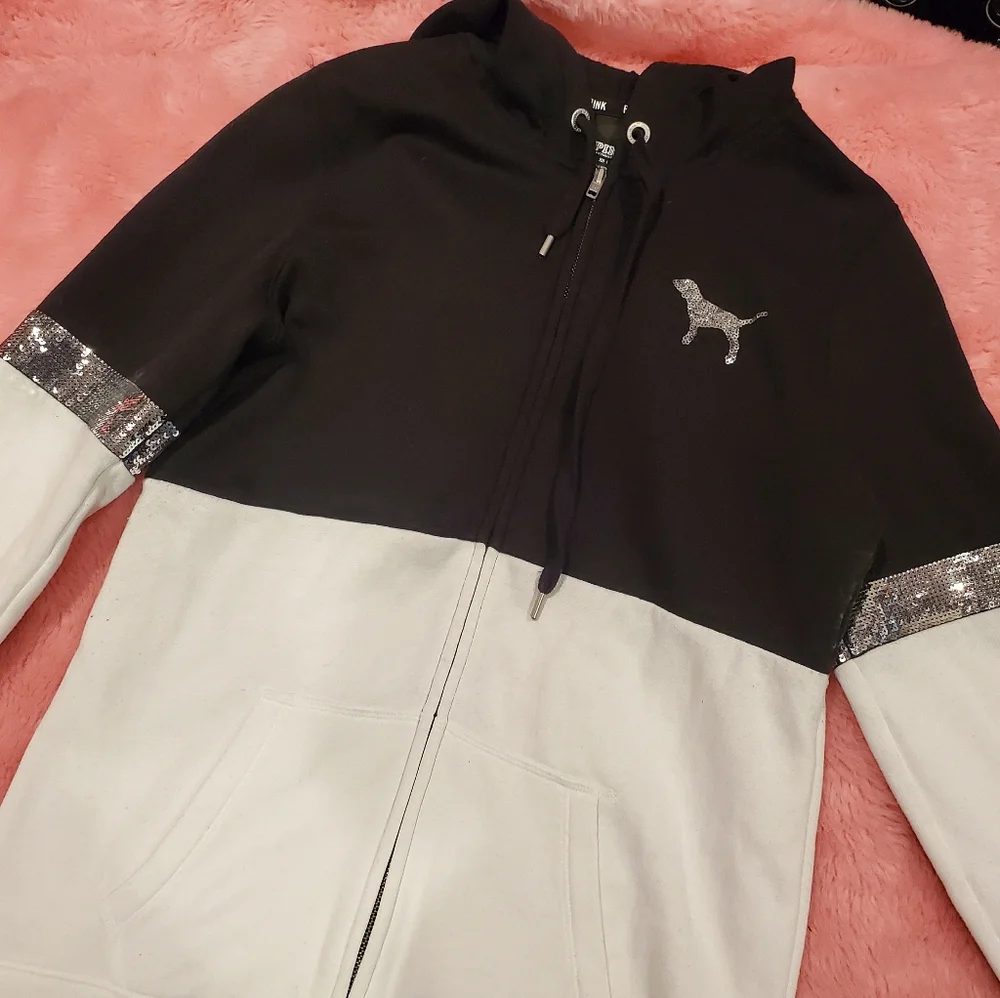 VS PINK sequin zip up - Picture 7 of 14